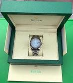 Te Koop Rolex Day Date Automaat 40-mm blauwe plaat, Staal, Polshorloge, Nieuw, Ophalen of Verzenden