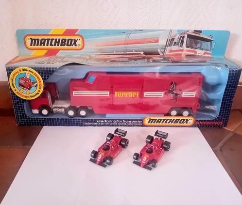 Matchbox Race Car Transporter Ferrari (K136), Hobby en Vrije tijd, Modelauto's | 1:50, Zo goed als nieuw, Bus of Vrachtwagen, Matchbox