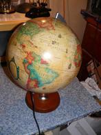 globe terrestre, style antique, socle en bois, Maison & Meubles, Comme neuf, Enlèvement ou Envoi