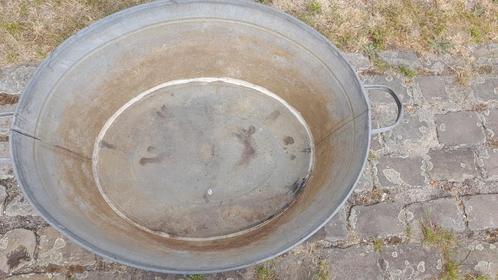 Zinken kuip.Zinken teil., Tuin en Terras, Bloembakken en Plantenbakken, Gebruikt, Metaal, Binnen, Balkon, Tuin, 30 tot 60 cm, 60 tot 100 cm