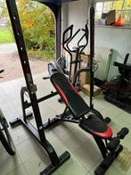 squat en bench press rack decathlon, Sport en Fitness, Ophalen, Krachtstation, Zo goed als nieuw, Metaal
