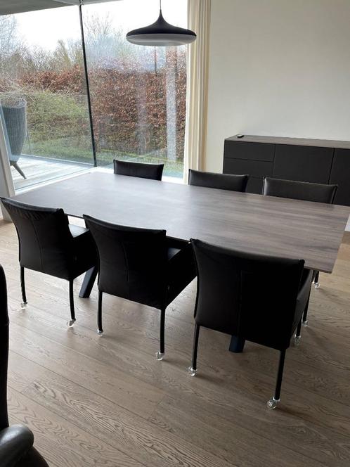 Tafel 220cm met 8 stoelen, Huis en Inrichting, Tafels | Eettafels, Zo goed als nieuw, 100 tot 150 cm, 200 cm of meer, Vijf personen of meer