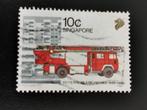 Singapore 1988 - 100 jaar brandweer, brandweerwagen, Postzegels en Munten, Ophalen of Verzenden, Gestempeld, Zuidoost-Azië