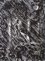 Houtsnede van Frans Masereel: BRUSSEL - Manneken Pis, Verzamelen, Postkaarten | België, Verzenden, 1940 tot 1960, Ongelopen, Brussel (Gewest)