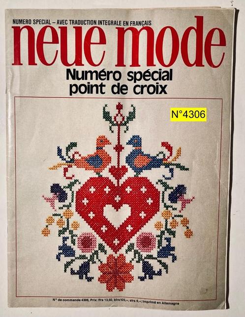 Revue Neue Mode - Numéro Spécial POINT DE CROIX, Hobby & Loisirs créatifs, Broderie & Machines à broder, Comme neuf, Patron, Enlèvement ou Envoi