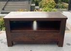 TV meubel in teak, donkerbruin (110 cm x 45,5 cm)), Ophalen, Gebruikt, 100 tot 150 cm, Teakhout