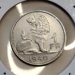 1940 munt 1 frank België mooie staat!, Ophalen of Verzenden, Overig, Losse munt