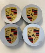 Originele Porsche naafdoppen zilver chrome met kleur logo, Auto-onderdelen, Overige Auto-onderdelen, Ophalen of Verzenden