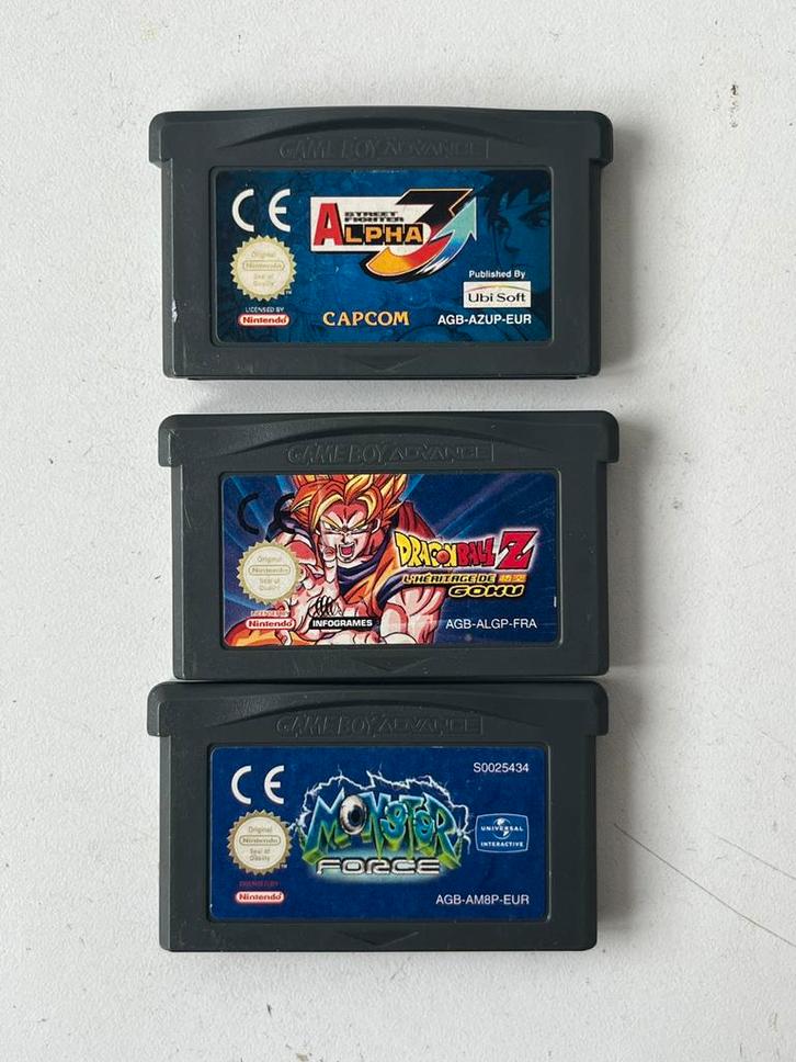 Lot 3 jeux GBA ORIGINAUX (Street Fighter Alpha 3 + DBZ + M, Games en Spelcomputers, Games | Nintendo Game Boy, Zo goed als nieuw