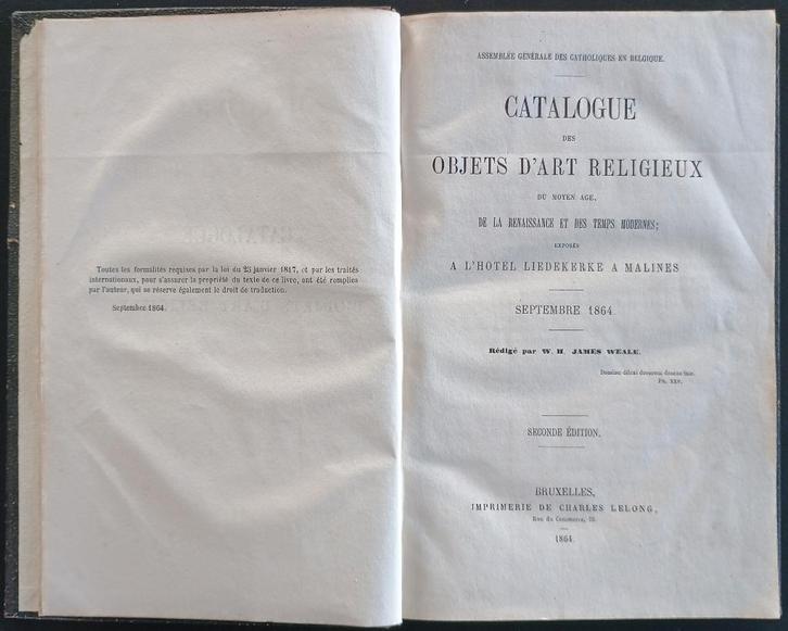 MECHELEN. WEALE, James. Hôtel Liedekerke à Malines (1864), Antiek en Kunst, Antiek | Boeken en Manuscripten, Ophalen of Verzenden