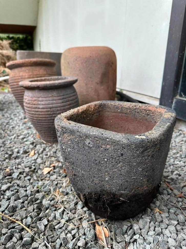 Terracotta potten, Tuin en Terras, Bloempotten, Zo goed als nieuw, Tuin, Ophalen