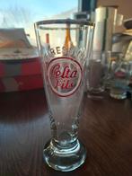 Celta Meiresonne geëmailleerd glas, Verzamelen, Biermerken, Verzenden, Gebruikt, Glas of Glazen, Overige merken