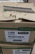 2 dozen a 3000 st Prebena rondkopnagels op strip RK28/57BKRI, Nieuw, Ophalen