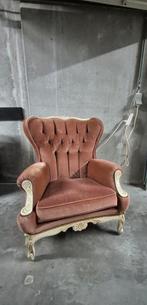 Louis XV feateuil in roze velours, Antiek en Kunst, Ophalen