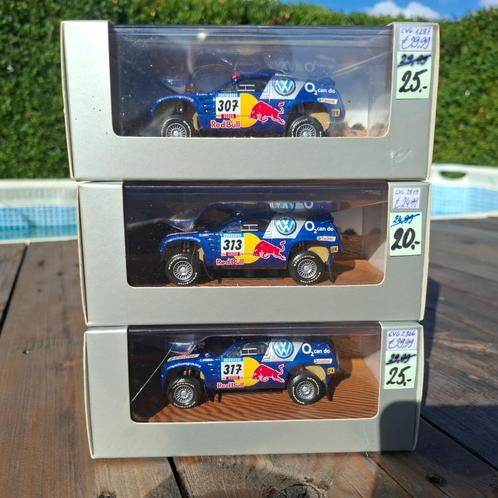 3 x 1/43 Minichamps VW Race Touareg    Rally Dakar 2005, Hobby en Vrije tijd, Modelauto's | 1:43, Nieuw, Auto, MiniChamps, Ophalen of Verzenden