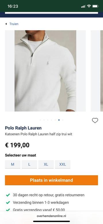 Polo ralph lauren half zip wit  beschikbaar voor biedingen