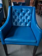 39 Blauwe restaurant stoelen /fauteuils, Huis en Inrichting, Stoelen, Overige materialen, Blauw, Gebruikt, Ophalen