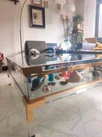 Salontafel met raam jaar 70/80, Antiek en Kunst, Ophalen