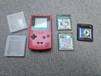 Rode Gameboy Color met 3 spelletjes, Games en Spelcomputers, Ophalen of Verzenden, Gebruikt, Game Boy Color, Met games