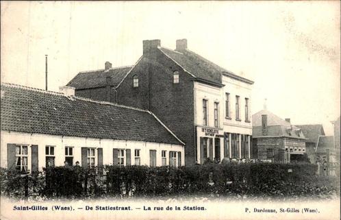 Saint Gilles Waes - Statiestraat, Collections, Cartes postales | Belgique, Affranchie, Avant 1920, Enlèvement ou Envoi