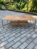 Deco rieten loungetafel retro, vintage, Huis en Inrichting, Tafels | Salontafels, Ophalen, Gebruikt