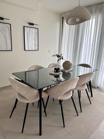 Table bois noir 180x90 – Moderne Zwarte houten tafel 180x90 beschikbaar voor biedingen