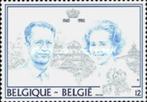 Timbres Belgique 25 ans de Mariage du Roi et de la Reine 198, Gomme originale, Neuf, Enlèvement ou Envoi, Maison royale