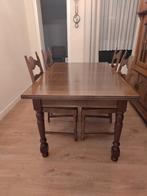 Tafel met 4 stoelen, Huis en Inrichting, Ophalen, Zo goed als nieuw