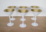 Coupes wit/goud vintage jaren '80, 6 stuks, Verzenden, Nieuw, Borrel- of Shotglas