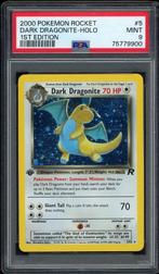 Dark Dragonite 1st ED Holo PSA 9 - 5/82 - Team Rocket 2000, Foil, Ophalen of Verzenden, Losse kaart, Zo goed als nieuw