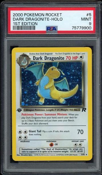 Dark Dragonite 1st ED Holo PSA 9 - 5/82 - Team Rocket 2000