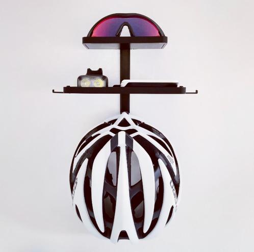 Fietshelm muurhanger - Dual Tray - Zwart, Fietsen en Brommers, Fietsaccessoires | Overige Fietsaccessoires, Nieuw, Verzenden