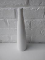 Grand vase soliflore céramique blanc 33x8cm comme neuf, Enlèvement ou Envoi, Comme neuf, Blanc