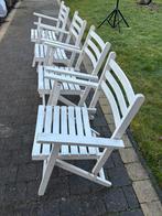 4 tuinstoelen, Tuin en Terras, Tuinstoelen, Ophalen, Zo goed als nieuw, Hout