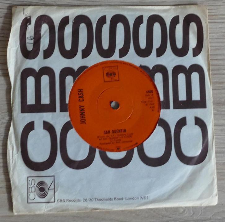 7"  Johnny Cash ‎– A Boy Named Sue / San Quentin, Cd's en Dvd's, Vinyl Singles, Zo goed als nieuw, Single, Country en Western