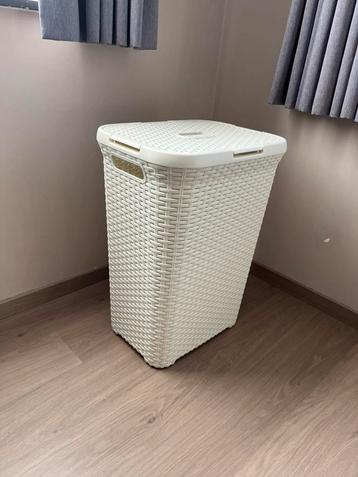 Wasmand Curver gebroken wit met deksel, Enlèvement, Comme neuf, Blanc