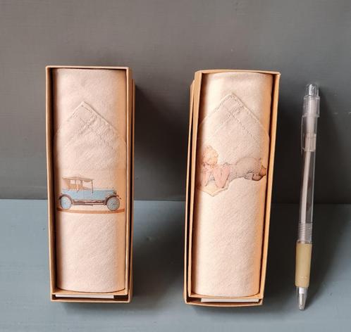 2 RETRO Oldtimer lovers zakdoeken NIEUW, Handtassen en Accessoires, Overige Accessoires, Ophalen of Verzenden
