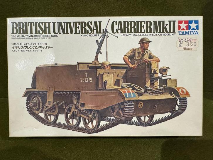 Tamiya 1/35 35089 British Carrier MK II + Eduard PE set, Hobby en Vrije tijd, Modelbouw | Auto's en Voertuigen, Zo goed als nieuw