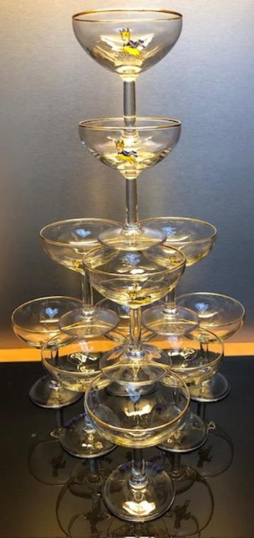 11 VINTAGE BABYCHAM glaasjes (jaren 60-70): 25 € beschikbaar voor biedingen