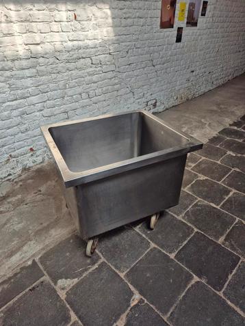 Horeca roestvrijstalen container op wielen  beschikbaar voor biedingen