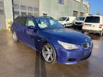 BMW M5 Touring 5.0i V10 40v SMG LICHTEVRACHT ZETELS ERBIJ, Auto's, BMW, Gebruikt, Lichtsensor, Blauw, Leder