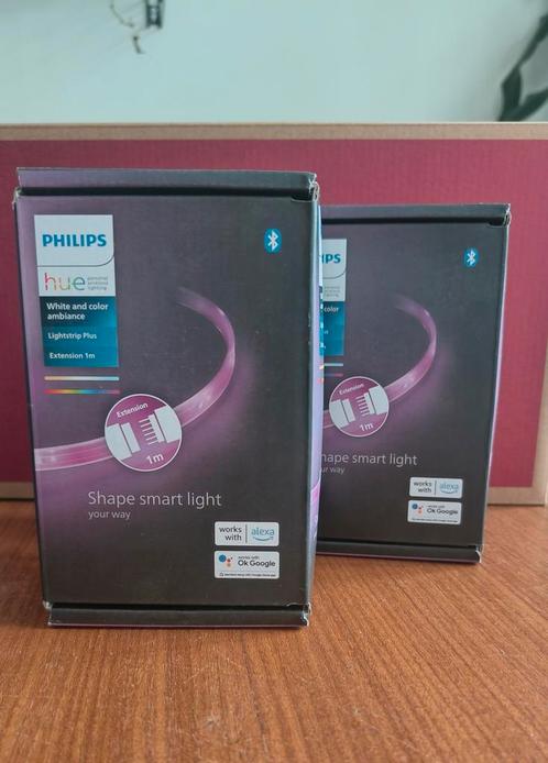Philips Hue lightstrip Plus Uitbreiding - 2 Meter (2x1m), Huis en Inrichting, Lampen | Losse lampen, Nieuw, Ophalen of Verzenden