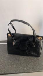 Vintage handtas, Handtassen en Accessoires, Tassen | Damestassen, Ophalen, Gebruikt, Zwart, Handtas