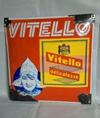 Emaille bord Vitello Margarine, Reclamebord, Gebruikt, Ophalen of Verzenden