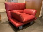 Mooie en moderne lederen fauteuil in zeer goede staat., Huis en Inrichting, Fauteuils, Ophalen, Zo goed als nieuw, 75 tot 100 cm