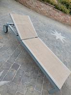 8 tuinstoelen en 1 ligbed, Tuin en Terras, Ophalen, Gebruikt, Aluminium, Stapelbaar
