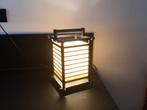 Lampe japonaise en bois et papier de riz, Comme neuf, Bois, Moins de 50 cm, Enlèvement ou Envoi