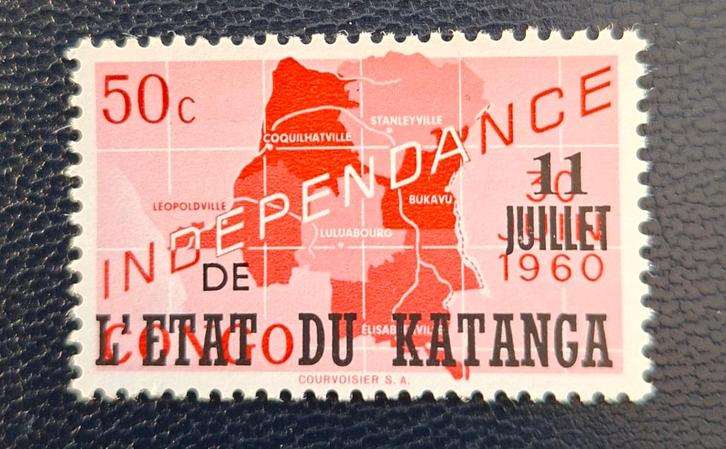 Tampon Katanga OBP 41**, Timbres & Monnaies, Timbres | Afrique, Non oblitéré, Enlèvement ou Envoi