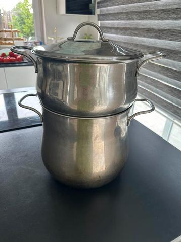 Grand couscoussier / cuiseur vapeur FRABOSK inox 18/10 beschikbaar voor biedingen