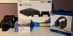Playstation 4 slim 1tb - met gaming headset en games, Verzenden, Slim